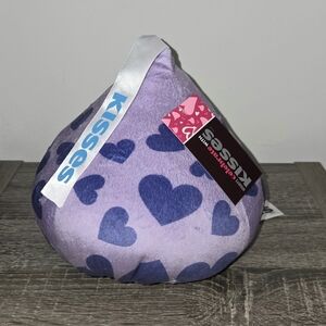 Hershey Kisses 8” Inch Plush Purple With Dark Purple Hearts KISS Pillow 2025 New